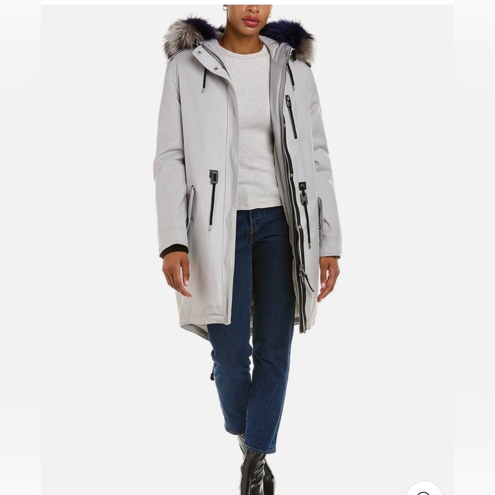 NWT Mackage Rena DX Leather-Trim Down Parka size Small